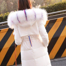 Load image into Gallery viewer, Fashionable High Quality hooded down coat ladies Parker Jacket Large Collar Trim Winter Top Warm Fur Lined Coats