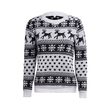 Load image into Gallery viewer, Winter O-Neck Sweater Women 2019 New Christmas Xmas Knitted Pullover Sweater Female Floral Dot Print Long Sleeve Jumper Sweater