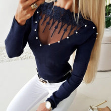 Load image into Gallery viewer, 2019 New Spring Knit Pullovers Women Long Sleeve Basic Sweater Women Pullover Knitted Casual Gray Blue Female Jumper