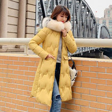 Load image into Gallery viewer, Winter Long Down Coat Women 2019 Thick Hooded Zipper Coat Plus Size Bread clothing Outwear White Duck Down Warm Parkas Jacket