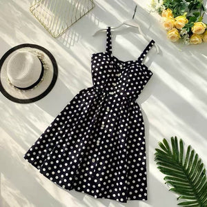 Marwin 2019 New-Coming Summer Women Spaghetti Strap Print Floral Sleeveless Empire Beach Dresses High Street Style